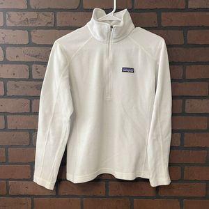 Patagonia 1/4 Zip White Fleece Pullover Size XS